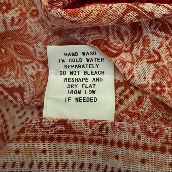 Ember Boho Fringe Kimono Cardigan Red Paisley Bandana Print Open Front Oversized - Picture 12 of 13